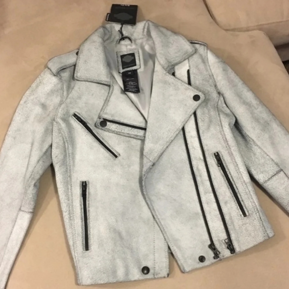 *SOLD Harley-Davidson Women's Crackle Jacket White - Picture 3 of 6